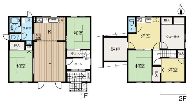 帯広市西１６条北１丁目　南西角地！５LDK！ 間取り