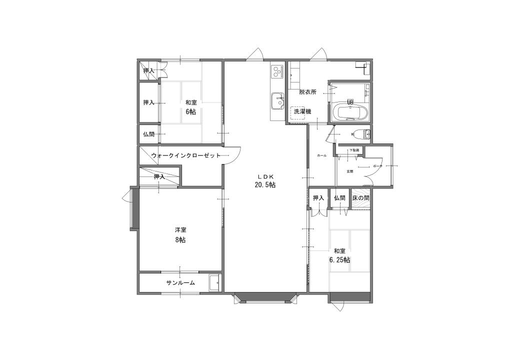【価格改定！】芽室平屋中古住宅※省エネ給湯・暖房切換え済/東1条6丁目  間取り