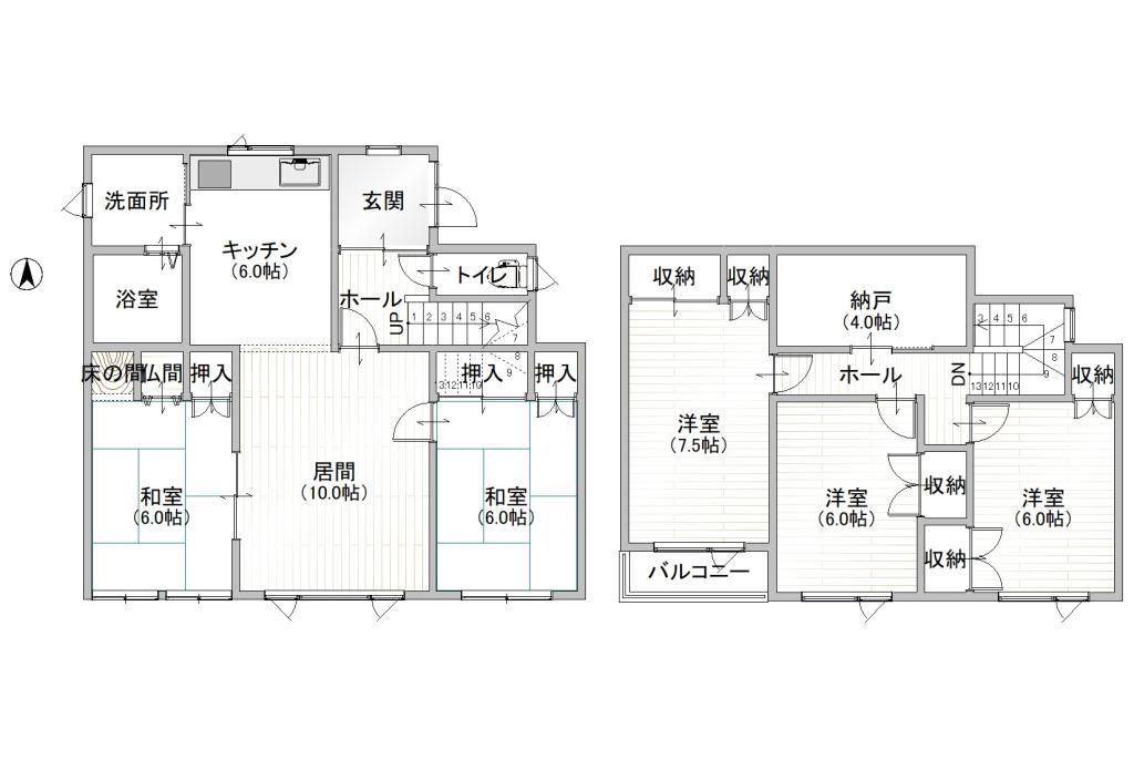 西25条南3丁目の中古住宅 間取り
