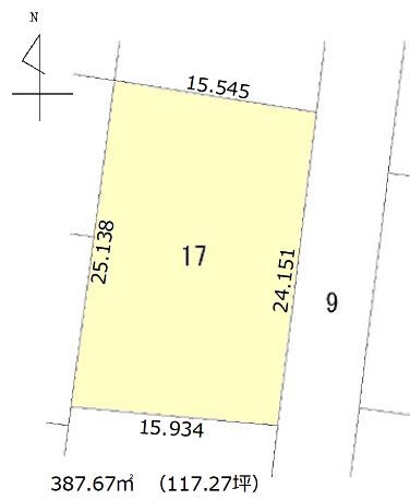 価格改定！　足寄町旭町3丁目　売土地　117坪 -  間取り