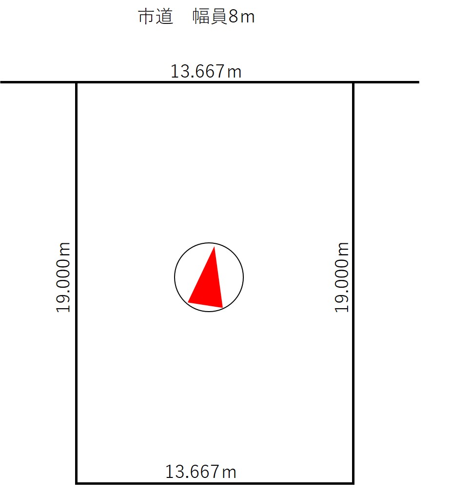 西22条南4丁目　建築条件無し！78.5坪！ 間取り