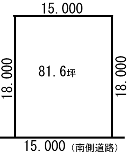 西22条南2丁目 南向き 建築条件なし  間取り