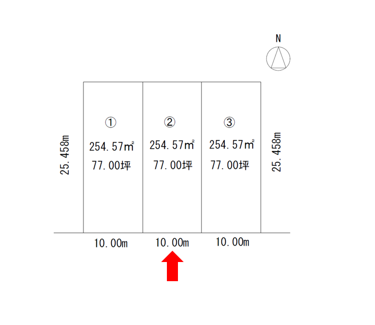 《南向き柏小エリア新規売り土地!!》帯広市東9条南14丁目② 間取り