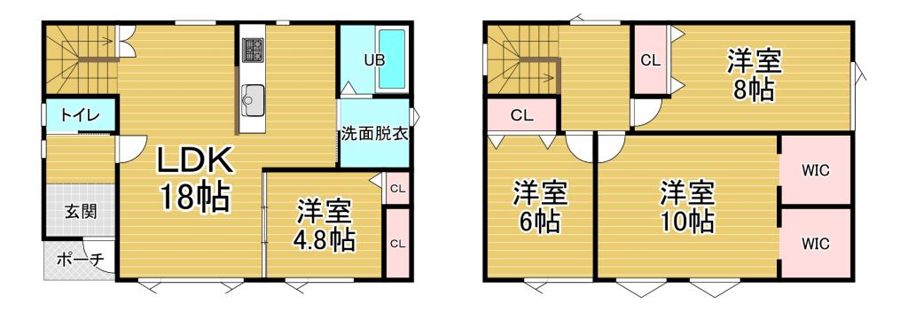 【新築】　西12条北5丁目 間取り
