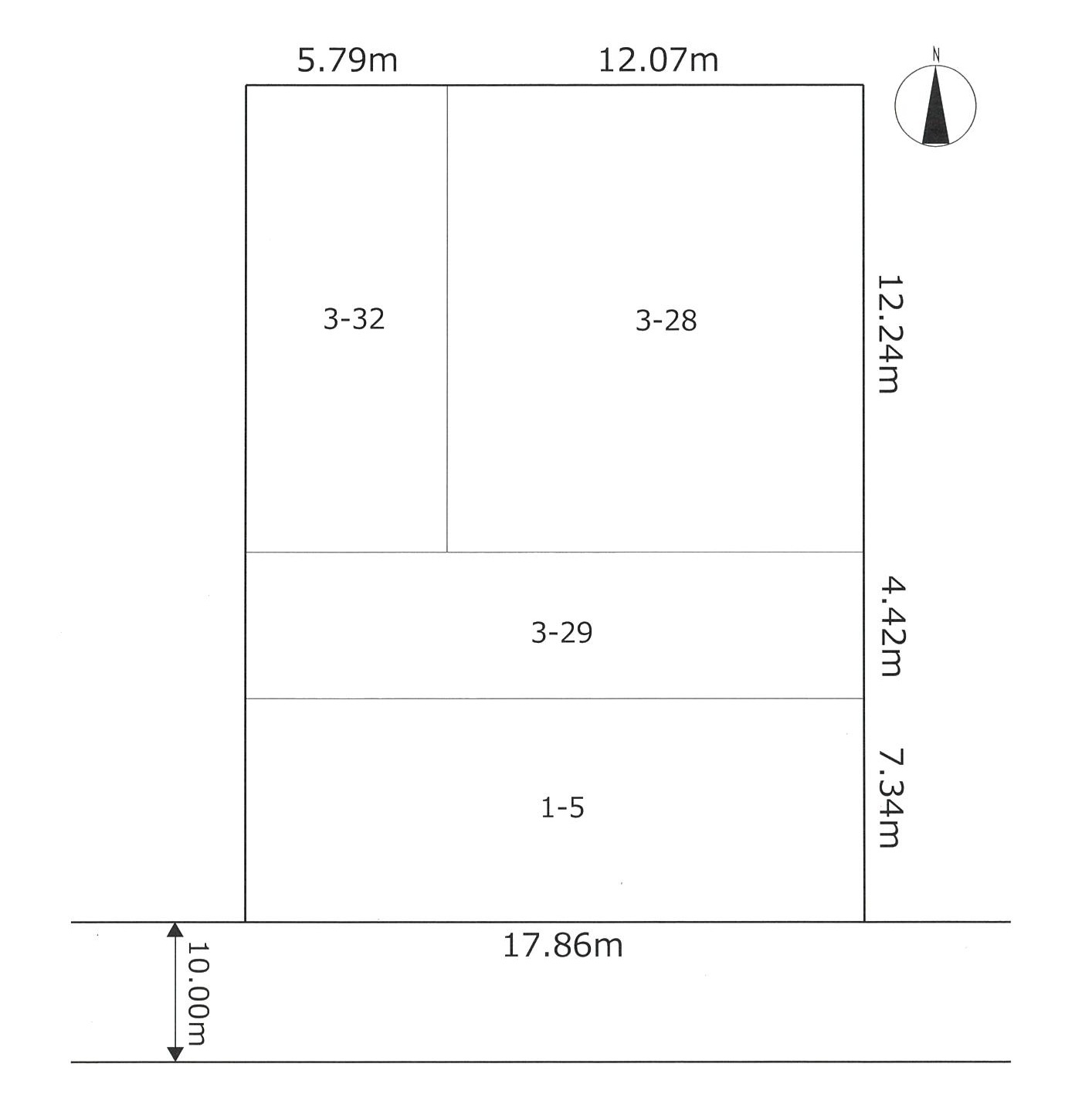 【仲介手数料無料】芽室町本通７丁目①　売地【ゆとりの129坪】　 間取り