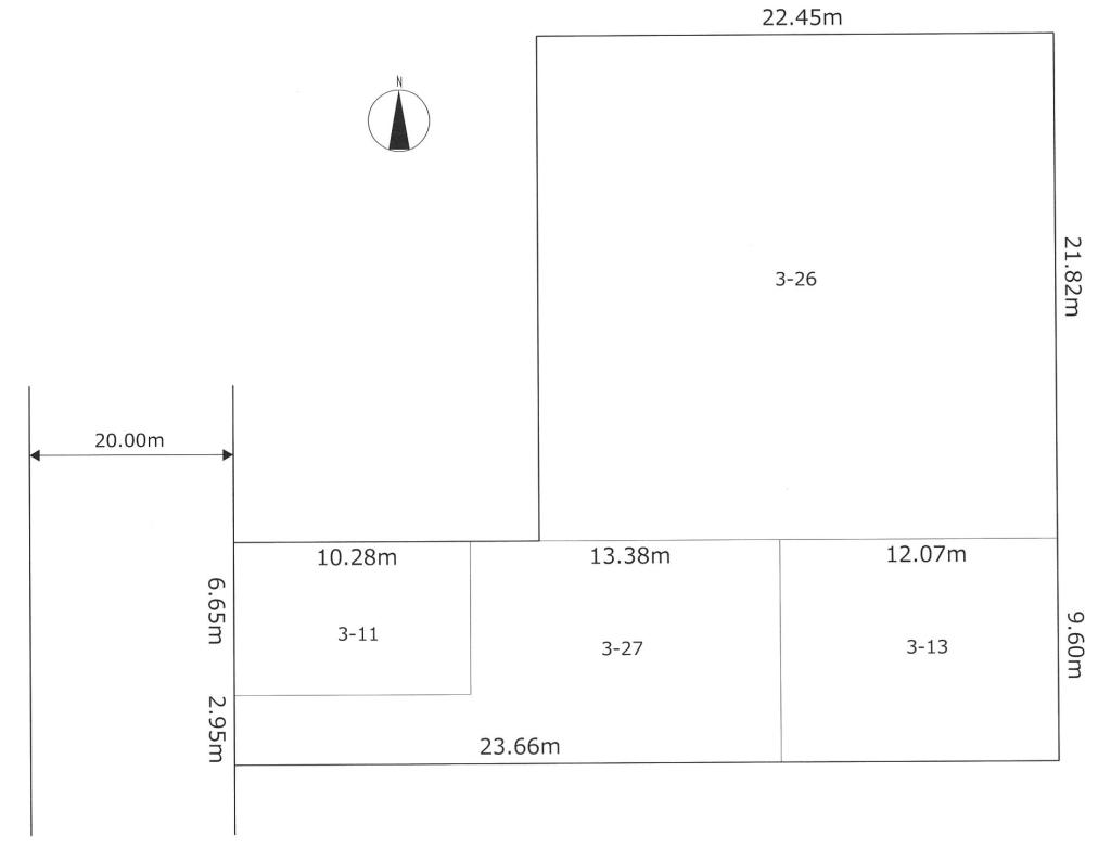 【仲介手数料無料】芽室町本通７丁目②　売地【広々251坪】 間取り