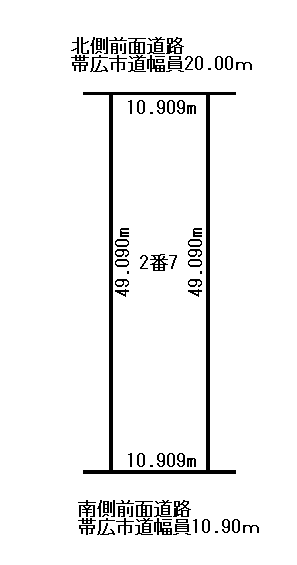 【売土地】帯広市西11条南14丁目2番7 間取り