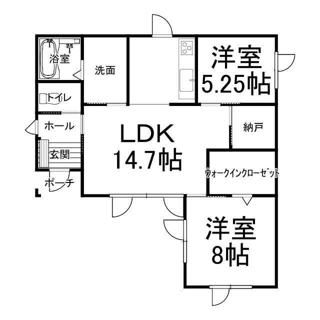【中古住宅】　帯広市東5条南21丁目　平家住宅　駐車5台以上可能 間取り