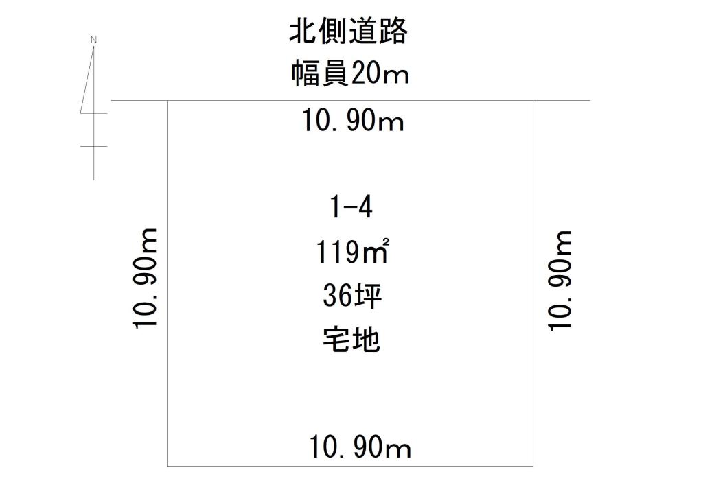 東3条南24丁目の売土地　解体更地渡し 間取り