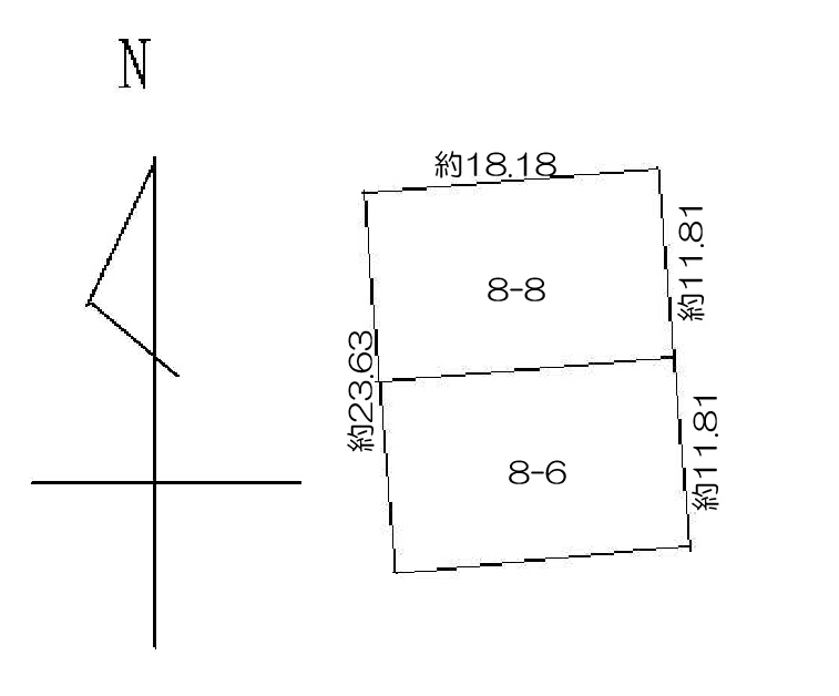 売地　木野大通東19丁目8番6外1筆 間取り