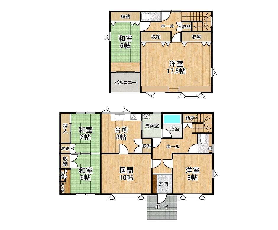 西１７条南５丁目【北東角地！敷地面積約１８０坪！】 間取り