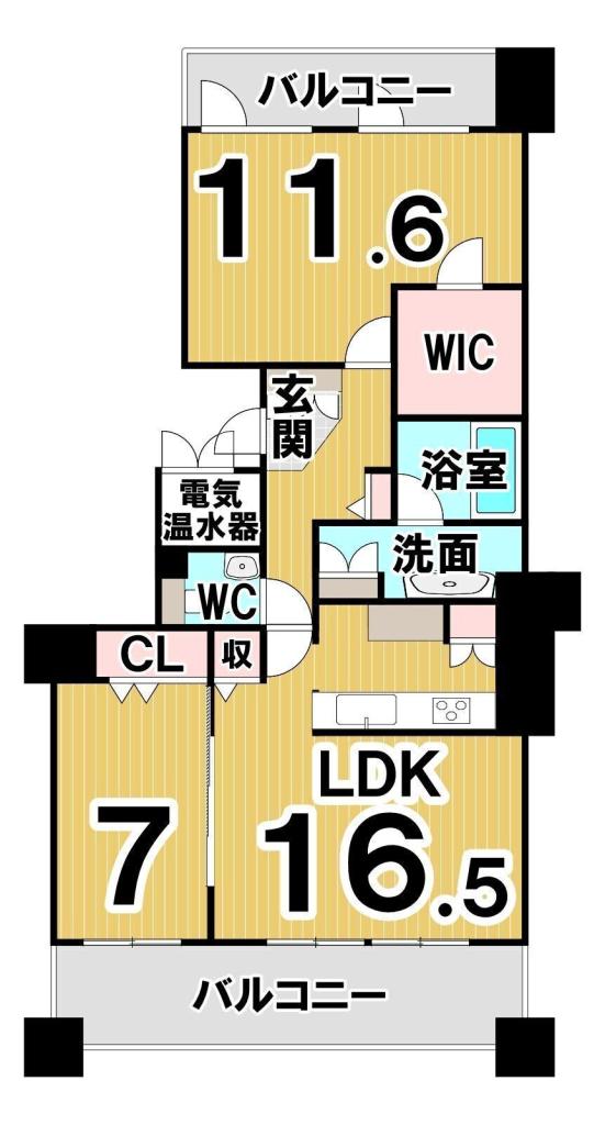 パシフィック西６条イーストウィング　１３０６号室 間取り