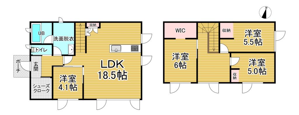 【築4年】　東14条南3丁目 間取り