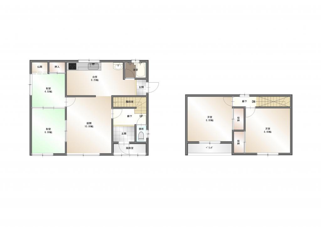 田舎暮らしに最適♪　上士幌町中古住宅 間取り