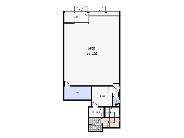 大空町１２丁目【大空通り沿いの住居兼店舗物件が登場！】 間取り