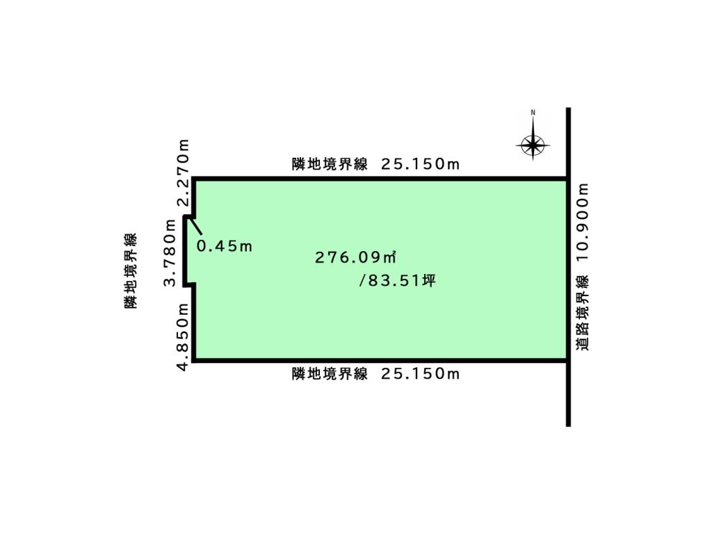 【価格改定】【中央公園すぐそば・仲介料なし】西4南5　売土地 間取り