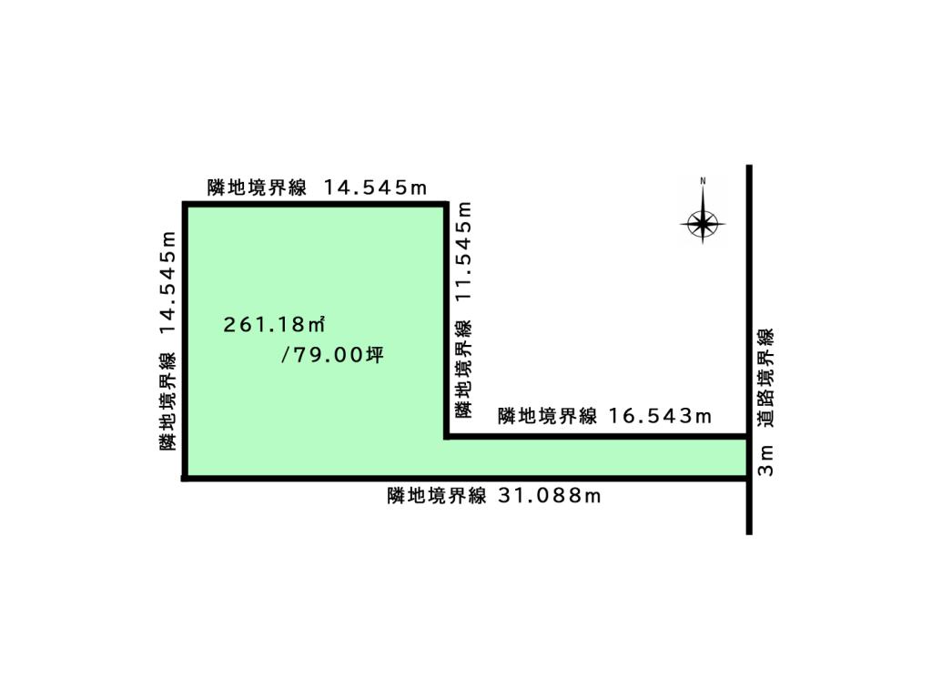 【建築条件なし！周辺充実！】東6南16　売土地 間取り