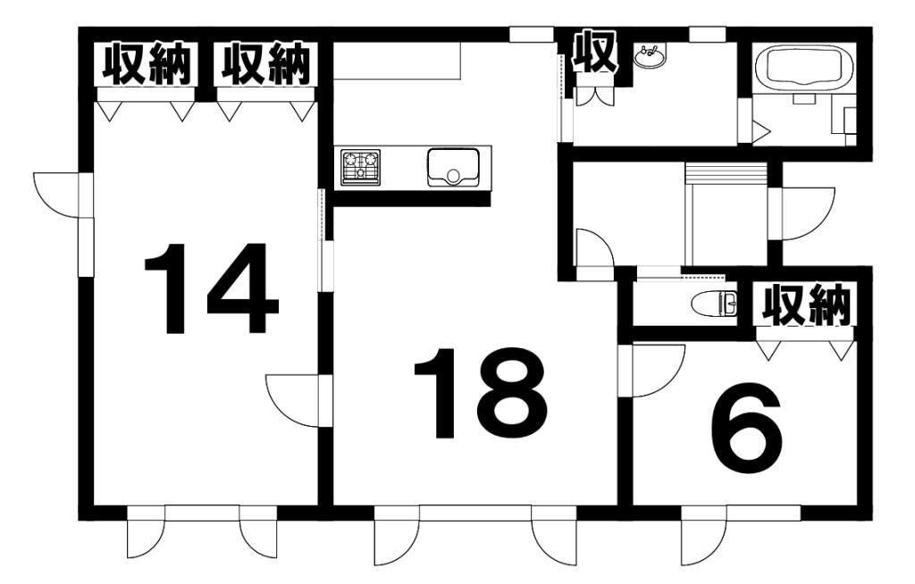 帯広市大空町3丁目　新築平屋 間取り