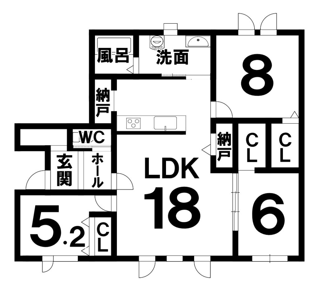 帯広市西23条南1丁目　新築住宅 間取り