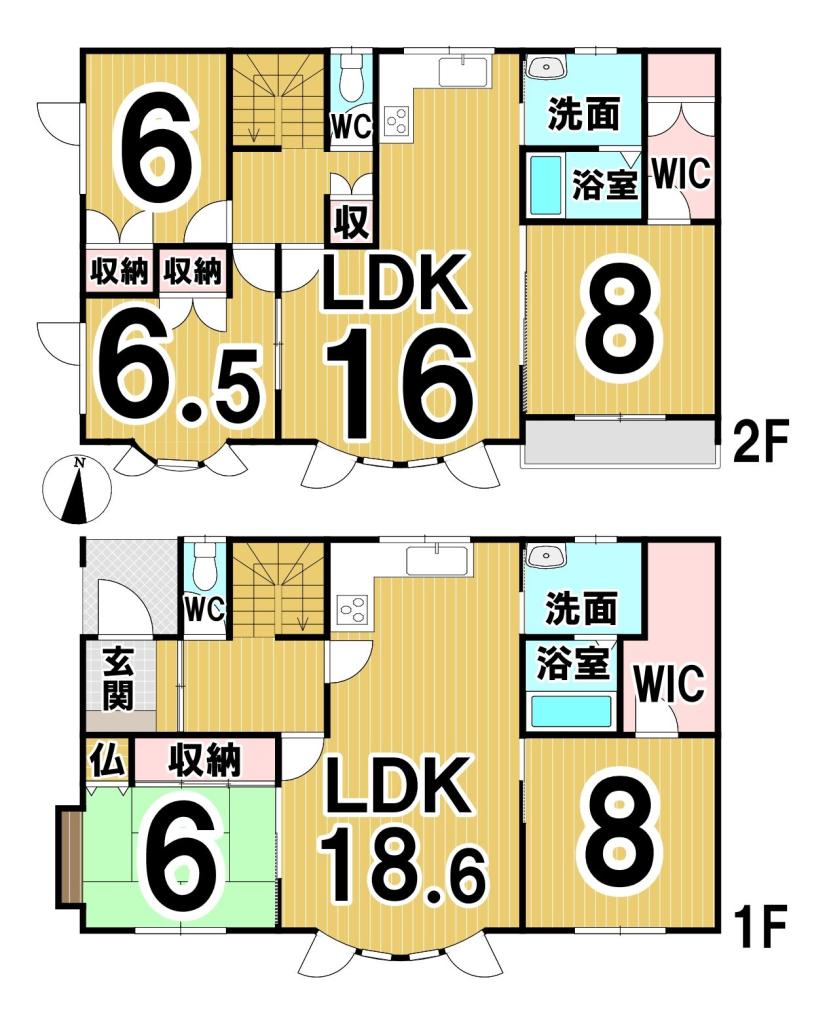大空町３丁目　中古二世帯住宅 間取り