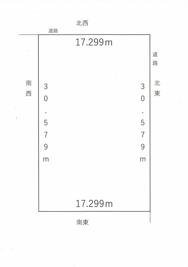 売土地更別村角地160坪・上水道本管敷地内埋設・樹木有　 間取り