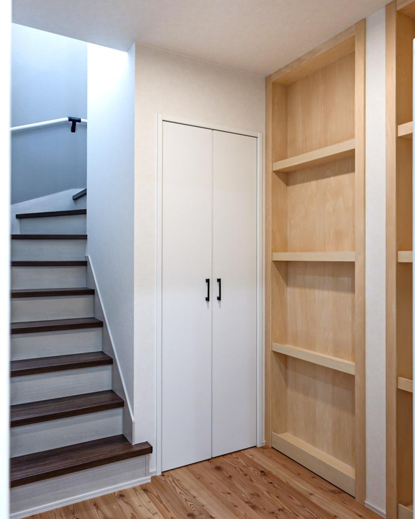 【新築】無垢と造作が心地よい『２階リビングの家』 内観