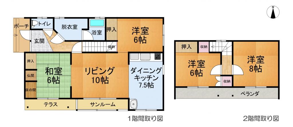 【価格改定】音更町桜が丘西　売家（土地面積 約89坪・延床面積 約29坪） 間取り
