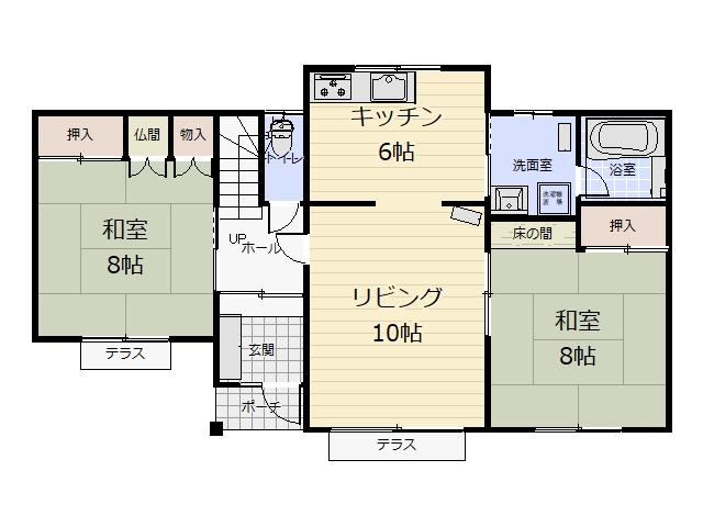 本別町柏木町【南西道路付き！敷地約１６６坪の中古住宅！】 間取り