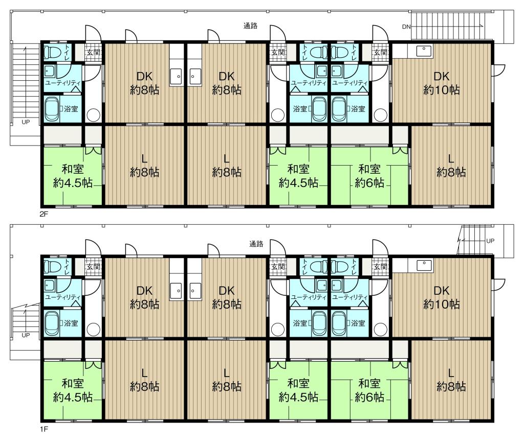 足寄町アパート2棟 間取り