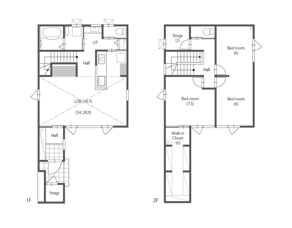 【南向】西7条南31丁目（未入居物件） 間取り