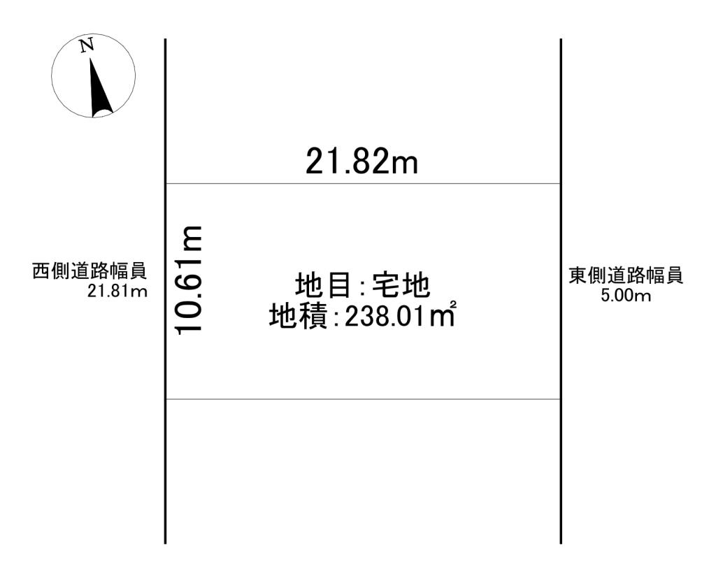 2方道路♪　池田町大通5＿売土地 間取り