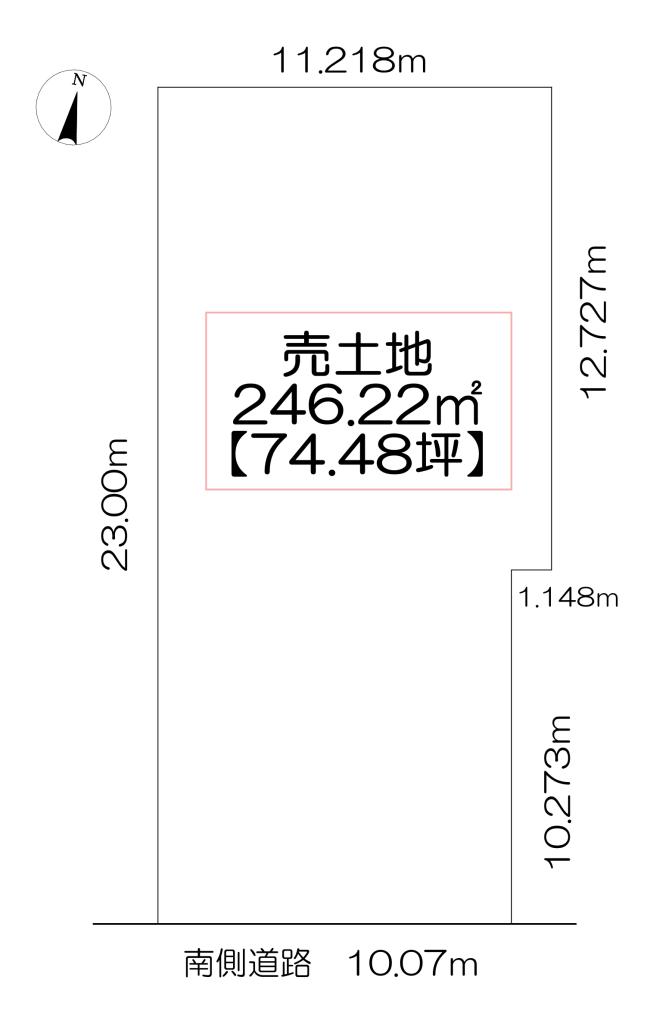 東8条南20【南道路の売土地　バス路線2か所近接】 間取り