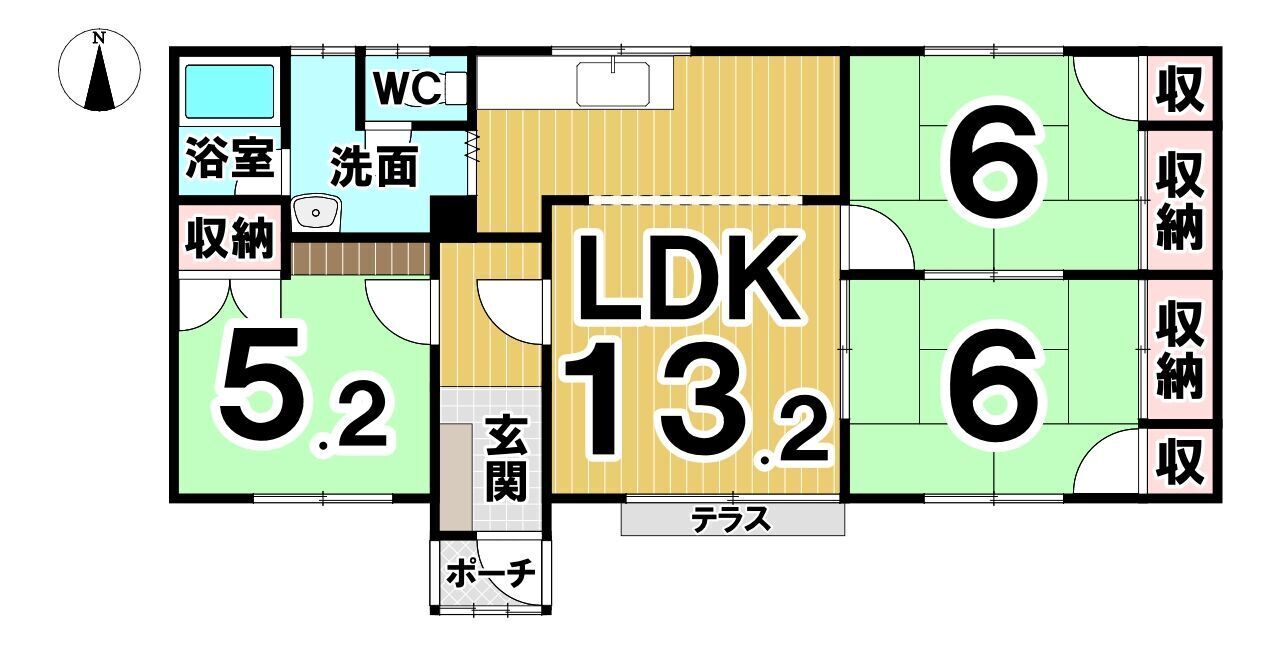 西１９条南５丁目　中古平屋 間取り