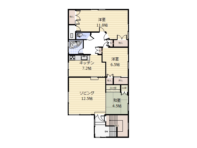 大空町１２丁目【大空通り沿いの住居兼店舗物件が登場！】  内観