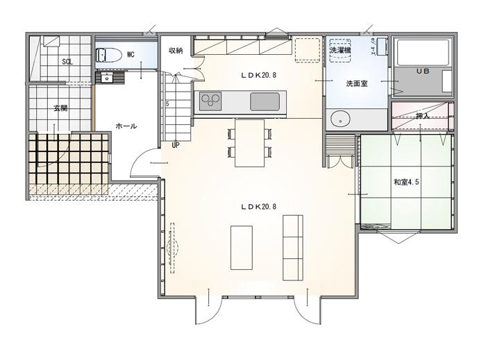 【商談中】【メンテナンス楽々住宅！】暖房器具の無い家・柏林台エコブレス モデル【未入居物件】 間取り