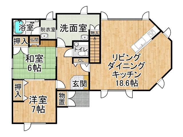 芽室町本通南８丁目【芽室町の４ＬＤＫの中古住宅登場！】 間取り