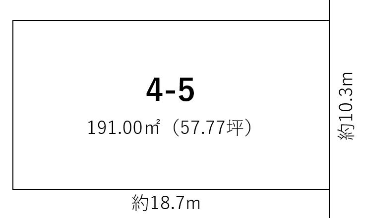 音更町木野西通19丁目4番5（上物有現況有姿で引渡）【売土地：57.7坪】 間取り