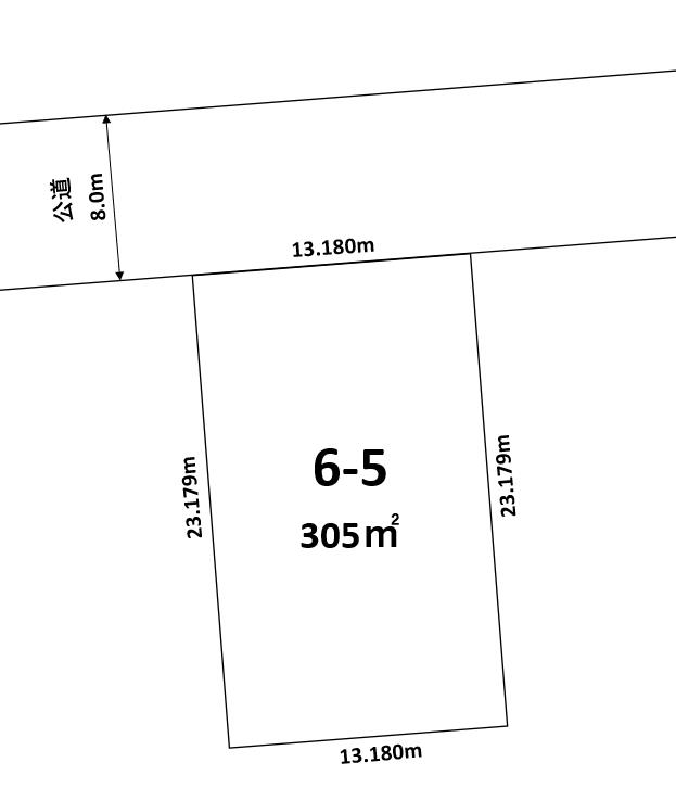音更町木野西通16丁目6番5（市街化調整区域の為建築不可）【売土地：92.26坪】 間取り