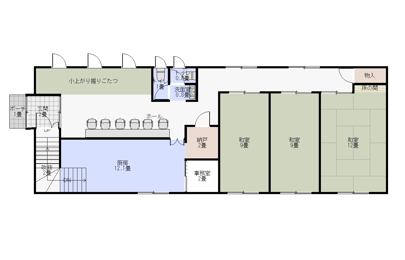 芽室町売店舗兼住宅 内観