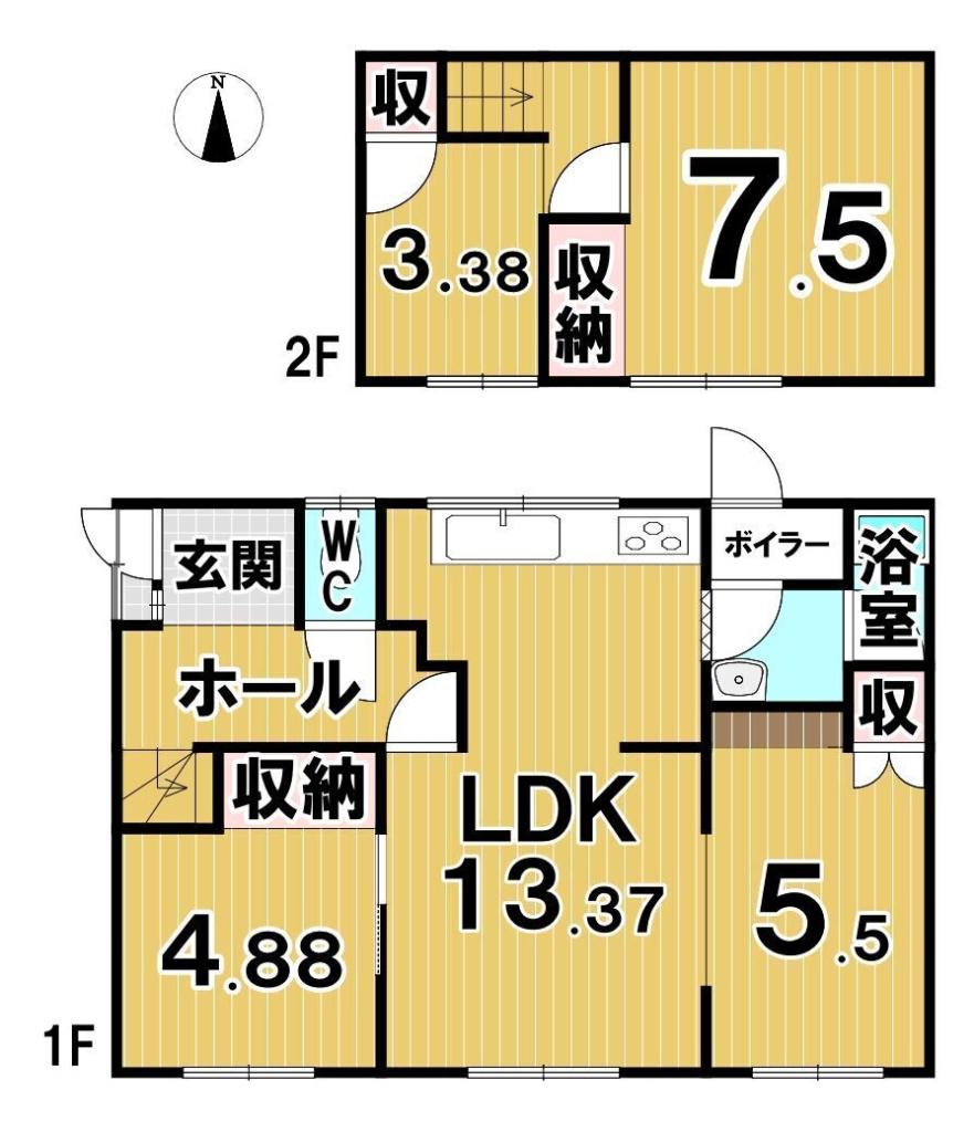 西１６条北１丁目　中古戸建 間取り