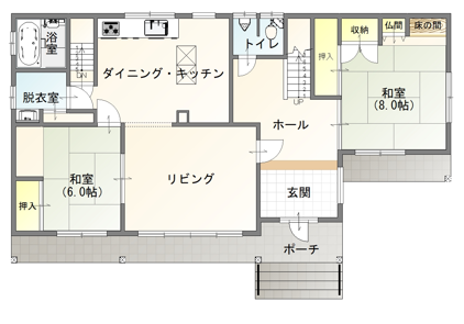 音更町雄飛が丘北区 開放感のある戸建て  間取り