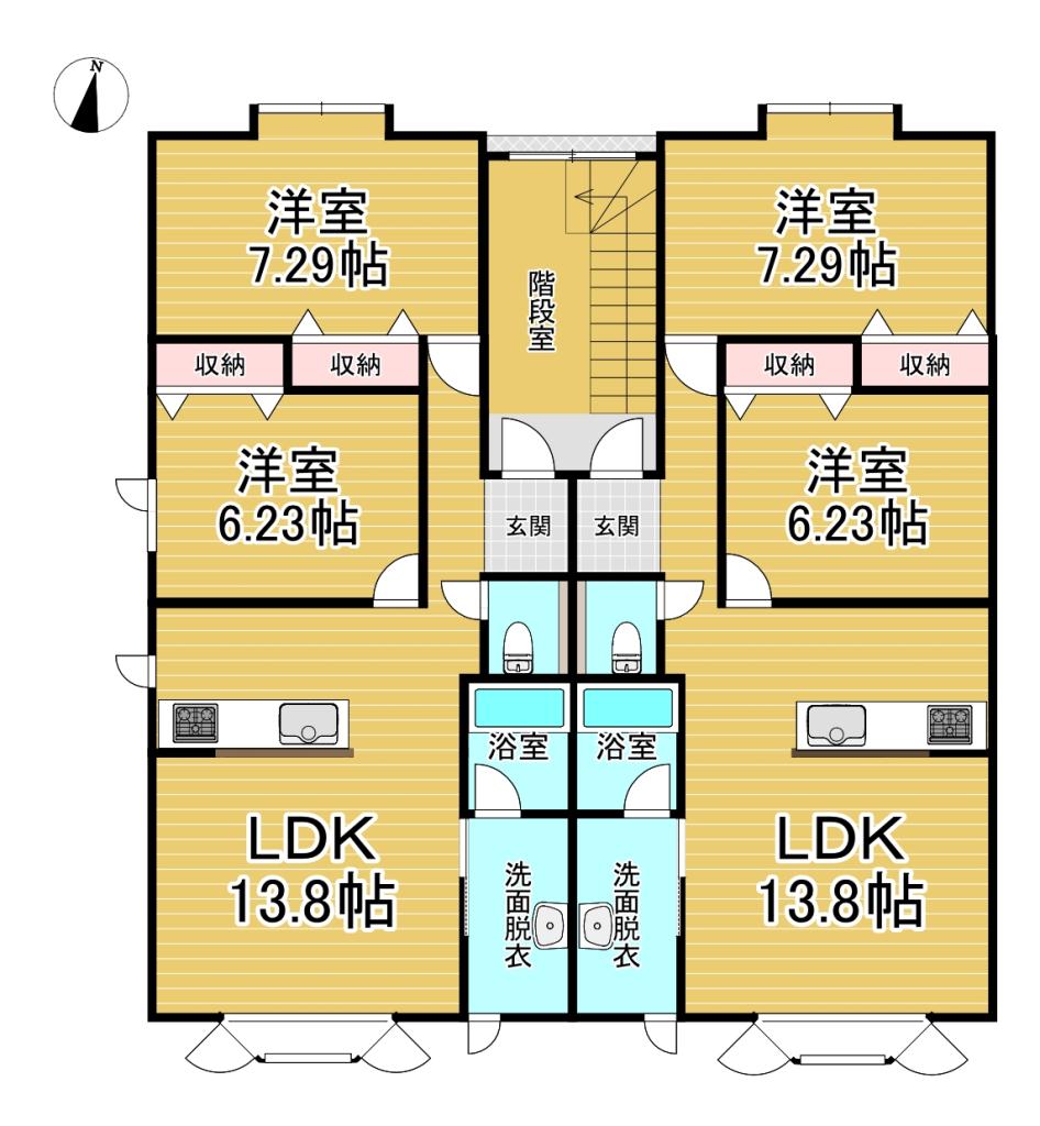 ペニーレーン161　２LDK×４戸　現在満室 間取り