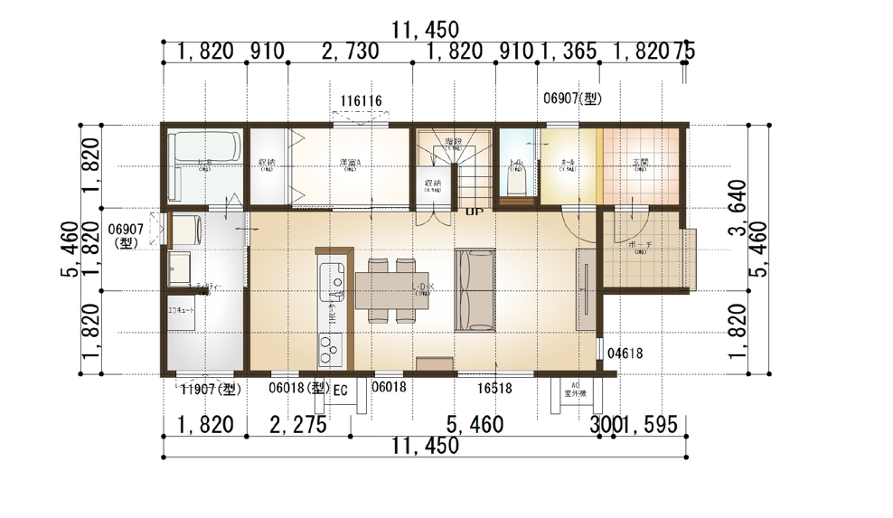 【商談中】《Bronge-ブロンジュ》音更町南鈴蘭南1丁目モデルハウス【太陽光7.92kw搭載・家具付き‼】 内観