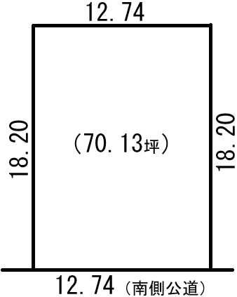 西１８条南２９丁目　南向き　建築条件付 間取り