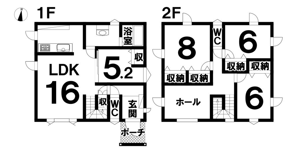 帯広市西16条北1丁目　築浅中古物件 間取り
