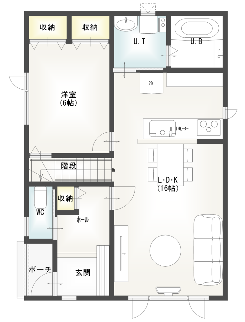 【予約受付中】西19南2　新築住宅　A棟 間取り