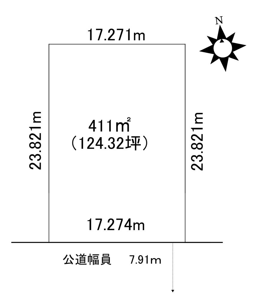 南向き♪　足寄町西町9丁目＿土地 間取り