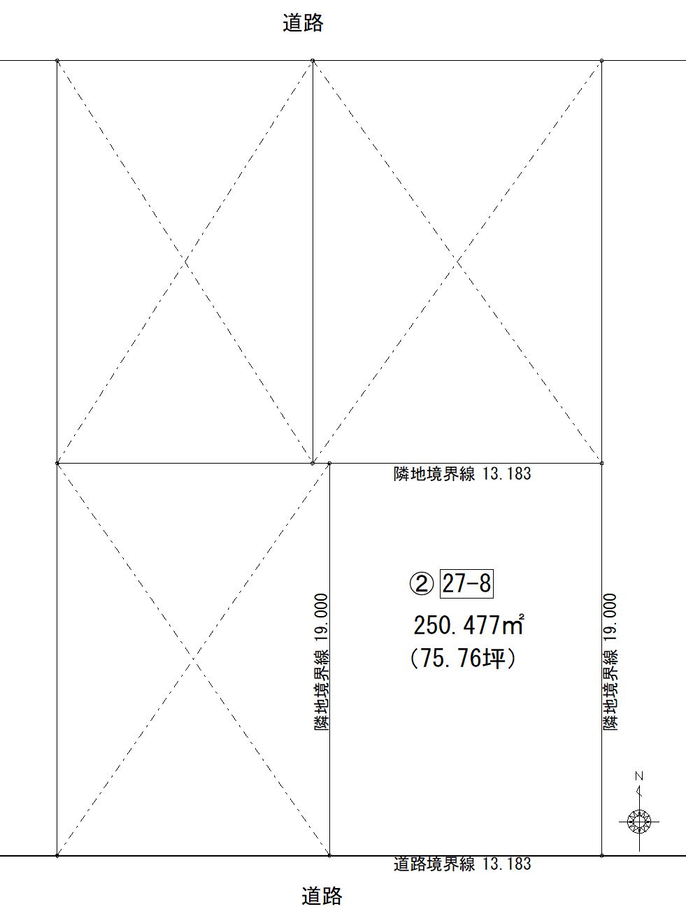 【売土地】帯広市西21条南3丁目27番8☆自社物件のため仲介手数料不要☆ 間取り