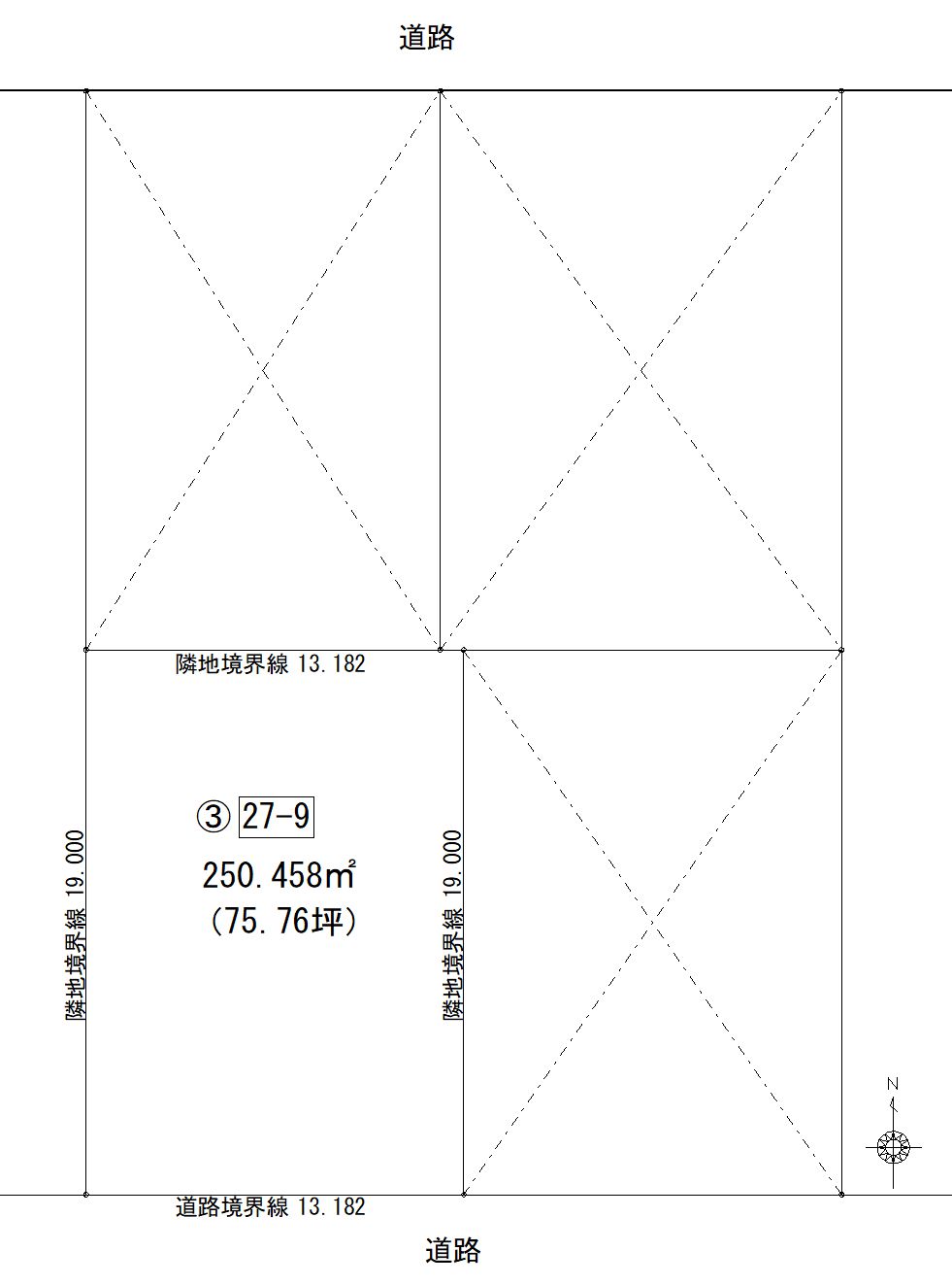 【売土地】帯広市西21条南3丁目27番9☆自社物件のため仲介手数料不要☆ 間取り