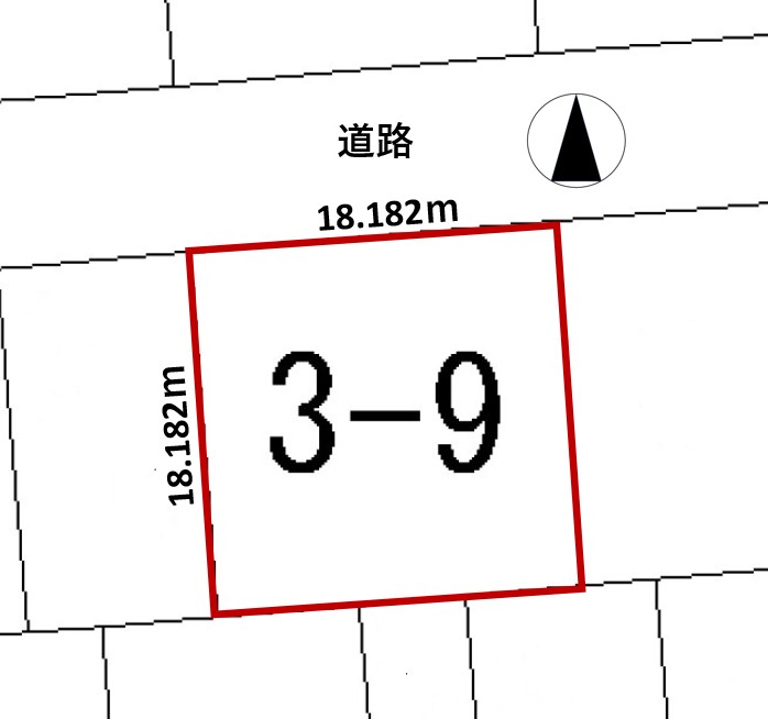 帯広市西15条南33丁目　売土地（約100坪）建築条件なし 間取り